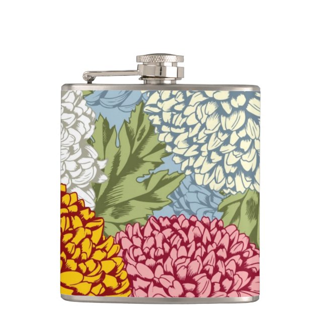Flasques Excellent motif avec des chrysanthèmes (Devant)