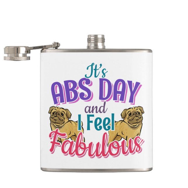 Flasques Exercice Abs Day Core - Amoureux des chiens Carlin (Ouvert)