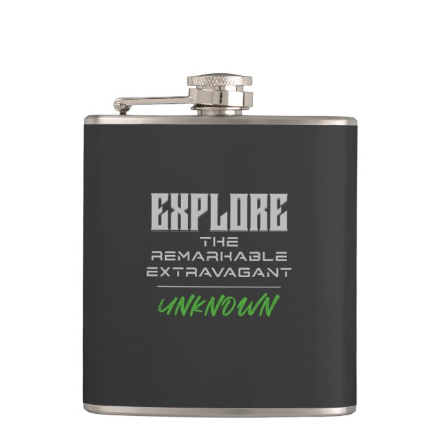 Flasques Explorez Un Citation Extravagant Remarquable Incon (Devant)