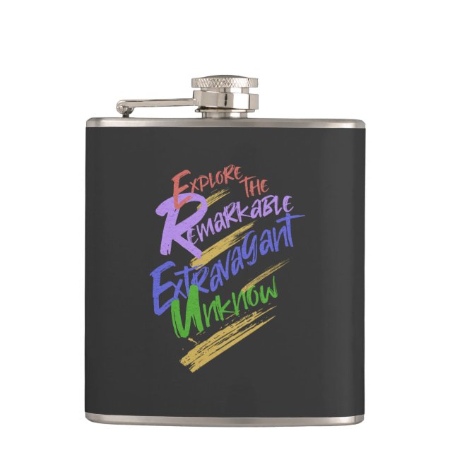 Flasques Explorez Un Citation Extravagant Remarquable Incon (Devant)
