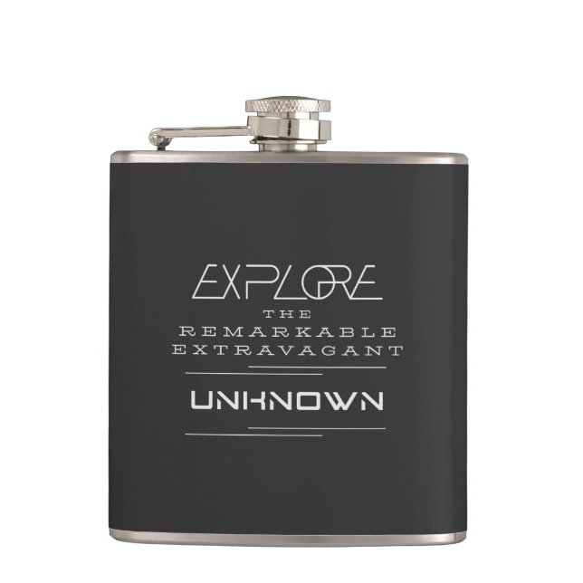 Flasques Explorez Un Citation Extravagant Remarquable Incon (Devant)