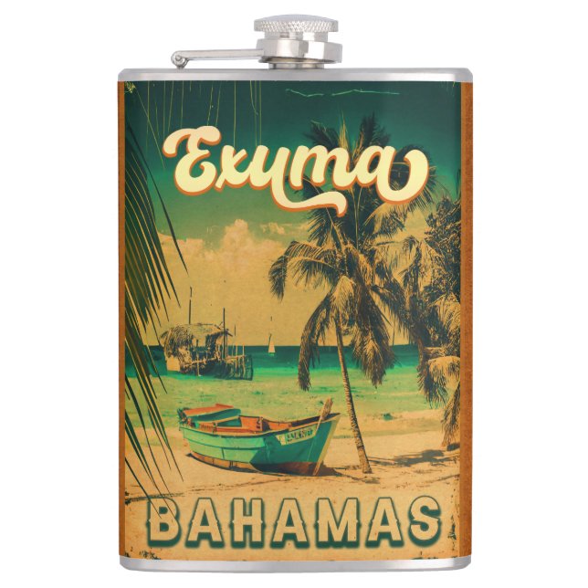 Flasques Exuma Bahamas Vintage Beach Souvenirs (Devant)