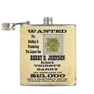 Flasques Faites une affiche Recherchée occidentale