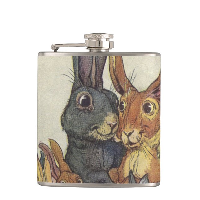 Flasques Famille vintage de lapin de Pâques (Devant)