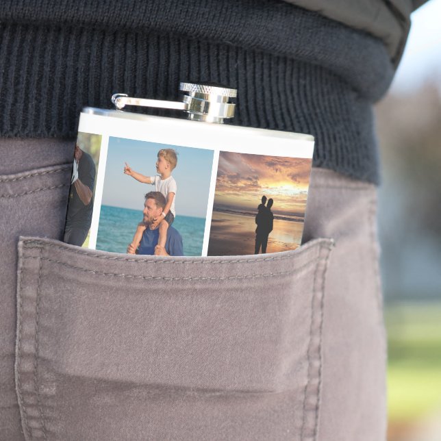 Flasques Father’s Day Gift for Dad | Custom Photo (En situation)