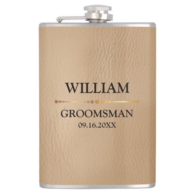 Flasques Faux Cuir Vinyl Enveloppé (Devant)