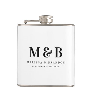 Flasques Faveurs de mariage personnalisées avec monogramme