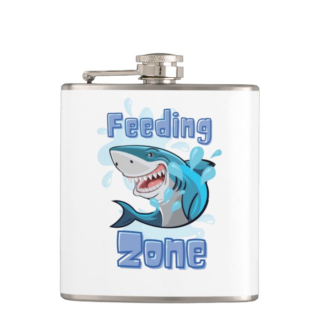 FLASQUES FEEDING ZONE SHARK, STYLE DE CARTOON (Devant)