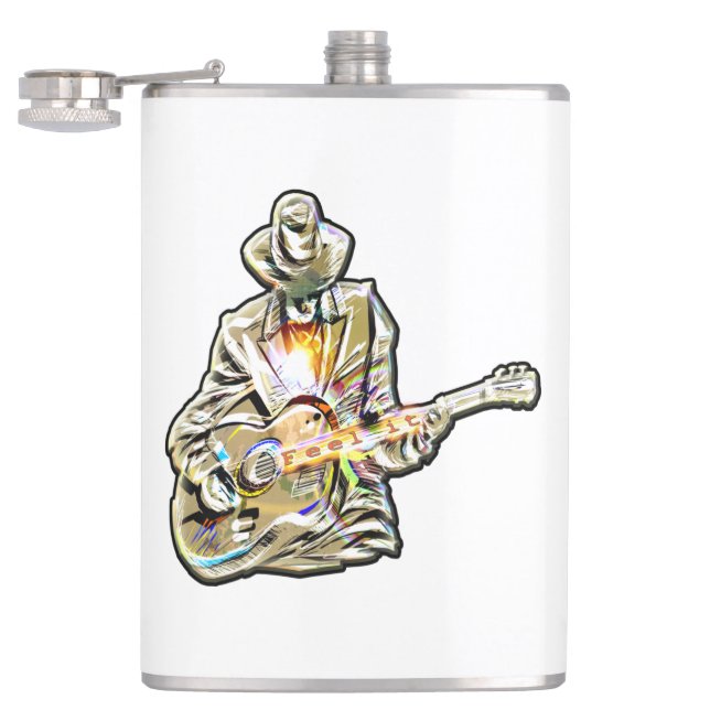 Flasques Feel the Blues - Conception de guitare artistique (Ouvert)