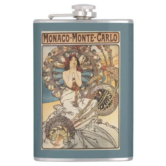 Flasques Femme avec des plumes - affiche ferroviaire de (Devant)