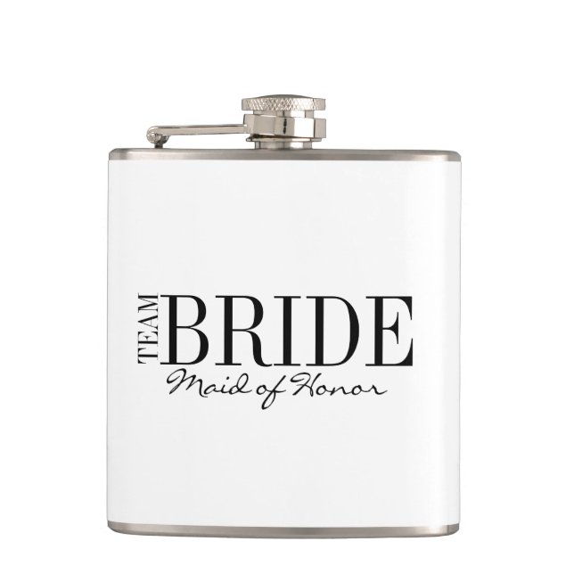 Flasques Femme de l'équipe Maid of Honor Bridal Party Flask (Devant)