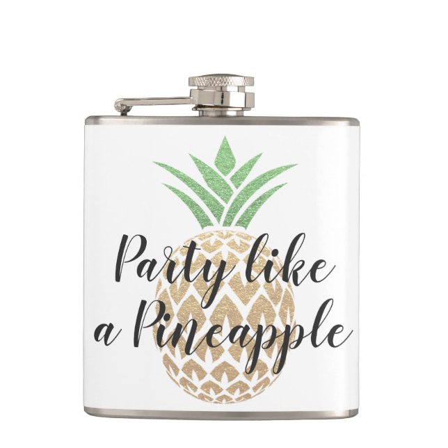 Flasques Fête comme un ananas Anniversaire ou Mariage (Devant)