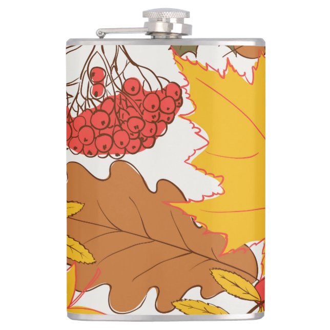 Flasques Feuilles d'automne, simple motif transparent (Devant)