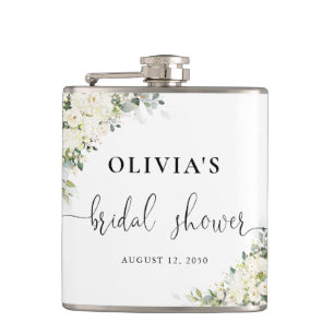 Flasques Fiasque de mariage Fleurs Blanches