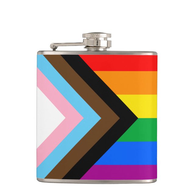 Flasques Fierté de progrès LGBTQ+ (Devant)