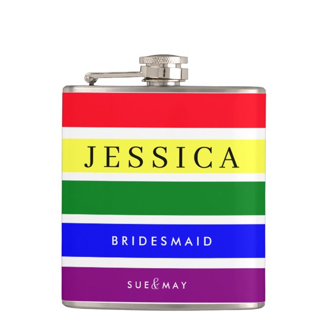 Flasques Fierté Mariage Bridesmaid Hip Flask | LGBTQ person (Devant)