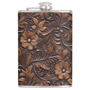 Flasques Fille Brown occidentale Bohemian Floral