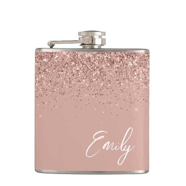 Flasques Fille Rose rose rose rose Parties scintillant or M (Devant)