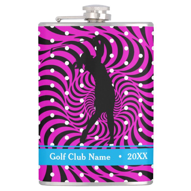 Flasques Fiole à bouteille "Jus de Birdie" rose chaud OptiP (Devant)