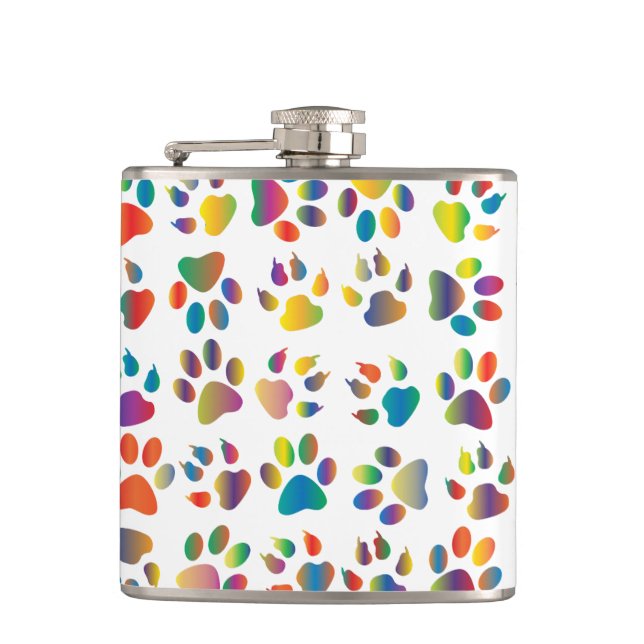 Flasques Fiole colorée de pattes de chien (Devant)