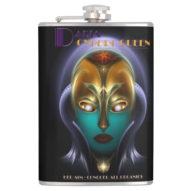Flasques Fiole Daria Cyborg Queen Vinyl Emballée 8oz (Devant)