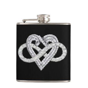 Flasques Fiole de coeur diamant infinité