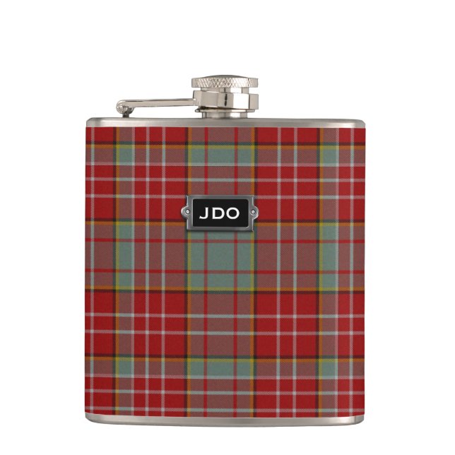 Flasques Fiole de tartan monogramme de clan Ogilvie (Devant)