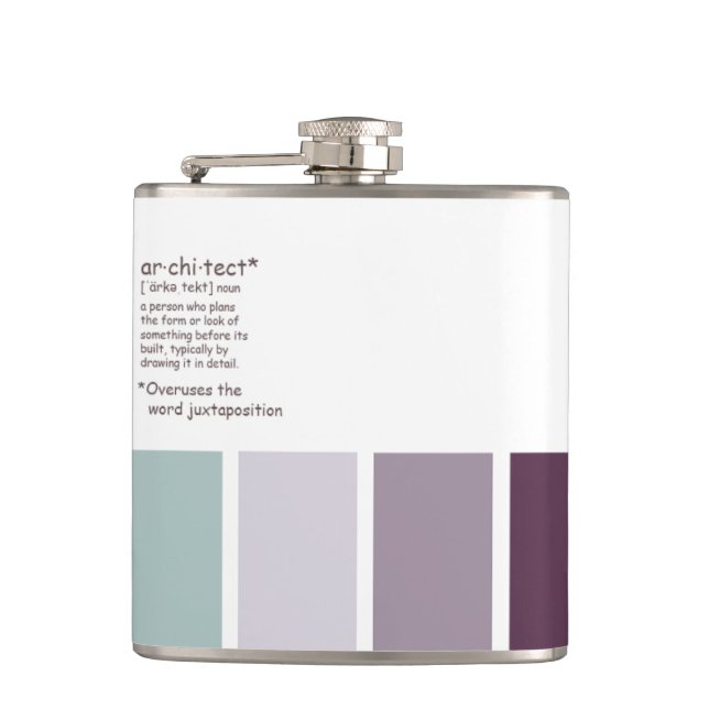 Flasques Fiole enveloppée de vinyle de l'architecte (Devant)