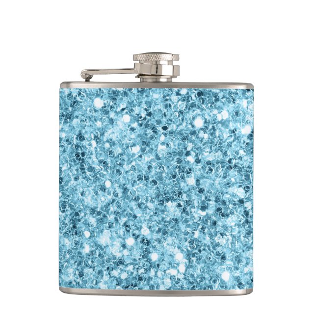 Flasques Fiole enveloppée de vinyle d'eau tropicale (Devant)