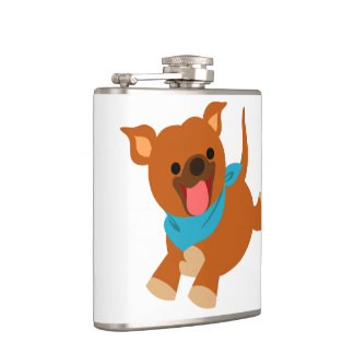 Flasques Fiole Happy Cartoon Staffie Cute