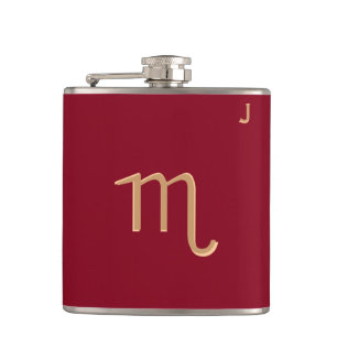 Flasques Fiole monogramme rouge - Zodiac - Scorpio