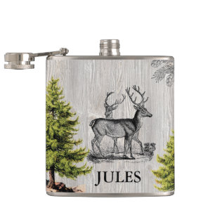 Flasques Fiole personnalisée Russe Vintage de Woodland Dee