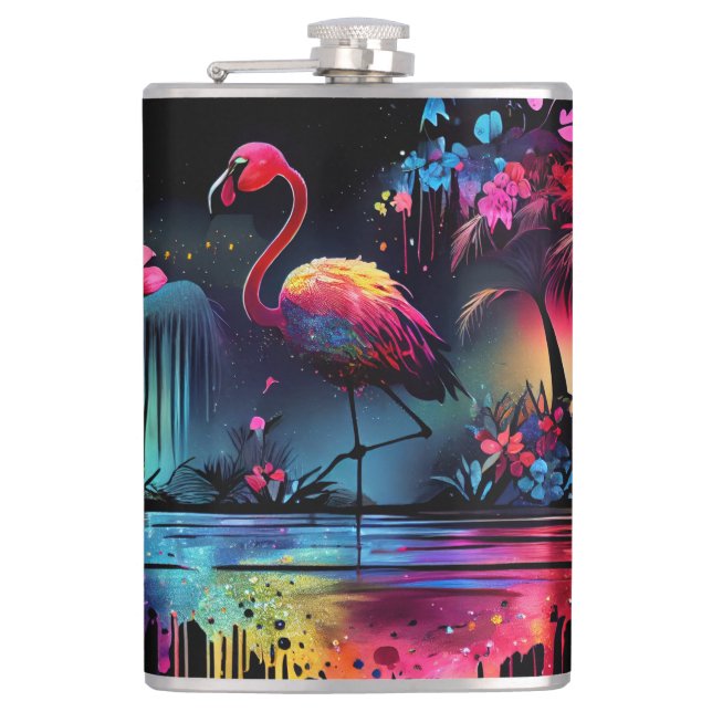 Flasques Flamant rose dans un lac-63852 (Devant)