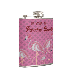 Flasques Flamant rose rose Flamants roses Paradise Beach
