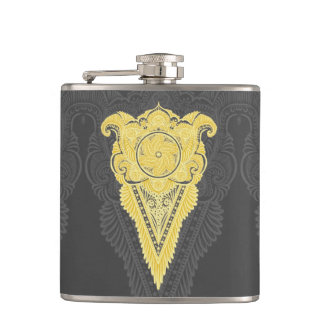 Flasques flamme dorée ornementale