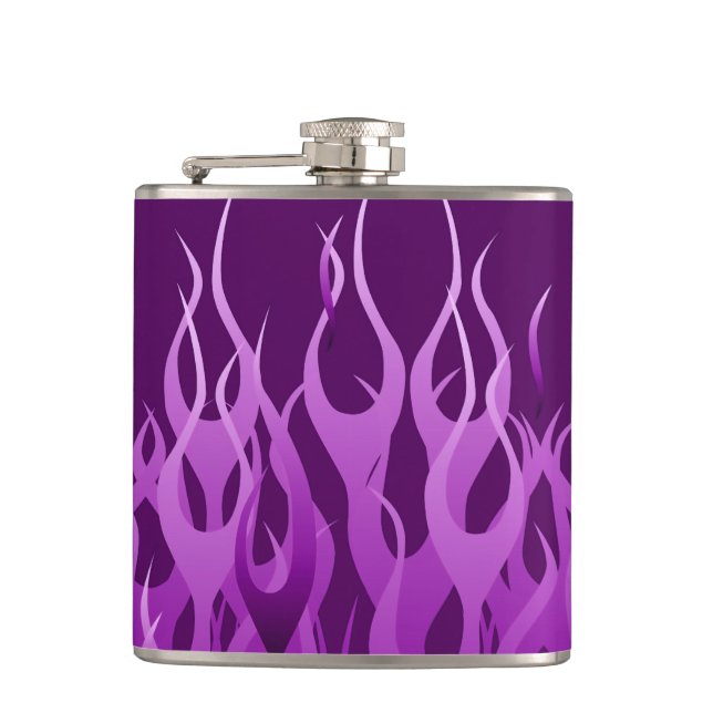 Flasques Flammes de course violet cool Flames de broches (Devant)