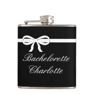 Flasques Flask Bachelorette Cadeau noir Mariage personnalis