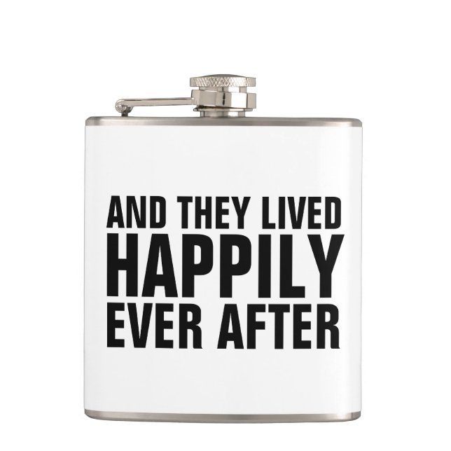 Flasques FLASKS cadeau mariage, HEUREUSEMENT APRÈS (Devant)