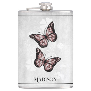 Flasques Fleur de papillon rose
