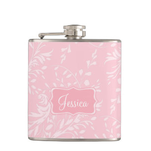 Flasques Fleur sauvage damask rose nommé hip flask