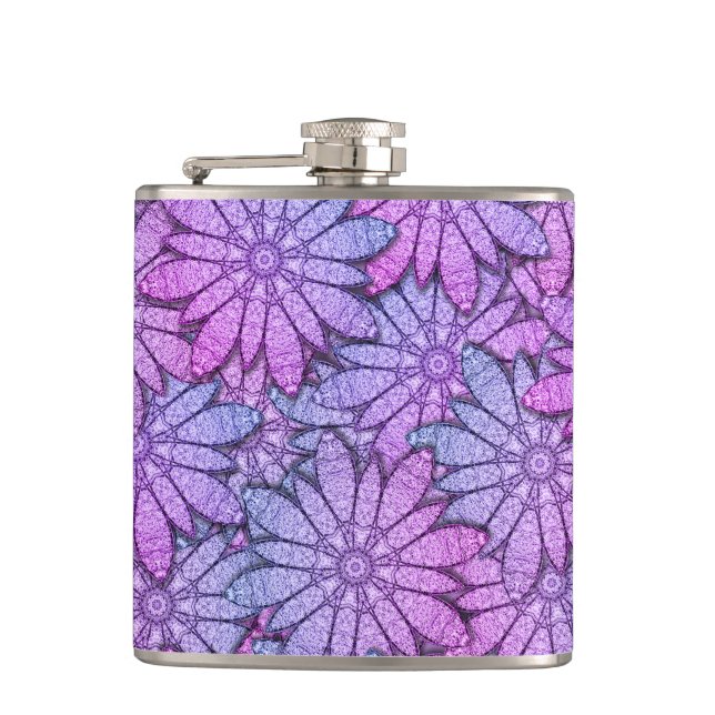 Flasques Fleurs violettes amusantes (Devant)