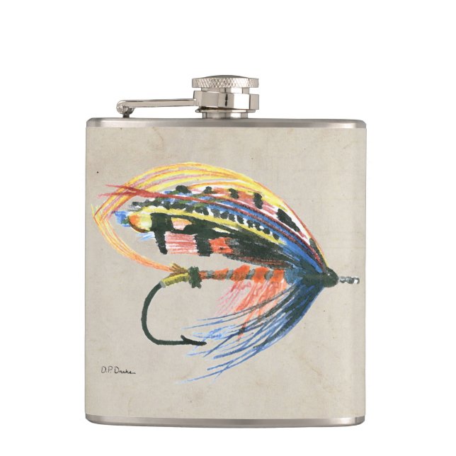 Flasques FlyFishing Lure Art Saumon Fly Lure (Devant)