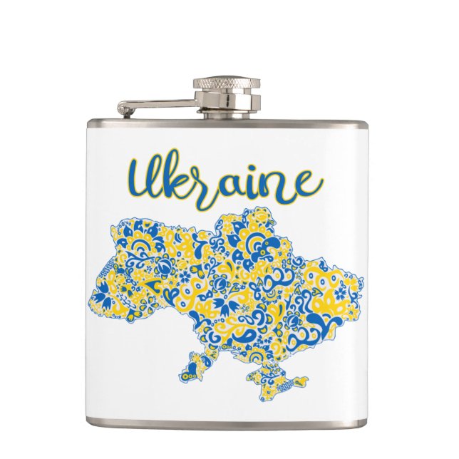 Flasques Folkloric pattern and Ukraine typography  (Devant)