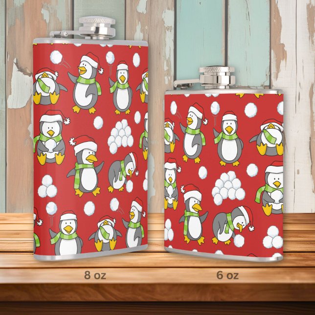 Flasques Fond de manchots de Noël (Créateur téléchargé)