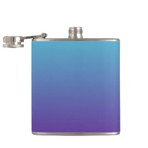 Flasques Fond dégradé simple bleu turquoise violet