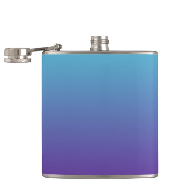Flasques Fond dégradé simple bleu turquoise violet (Ouvert)