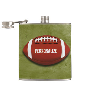 Flasques Football vert funky personnalisé Grunge