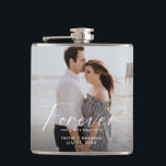 Flasques Forever a une belle bague Fiançailles photo modern<br><div class="desc">"Forever a une belle bague à elle" photo enregistrer la date ou le flacon de vinyle personnalisé fiançailles. Personnalisez ceci en changeant la photo et en modifiant les détails du texte.</div>