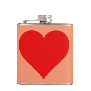 Flasques Forme de cœur rouge amour classique minimalisme