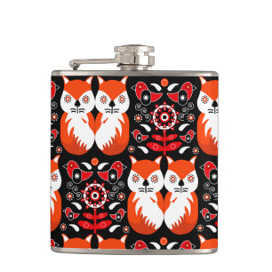 Flasques Fox Et Nature Art Populaire Nordique
